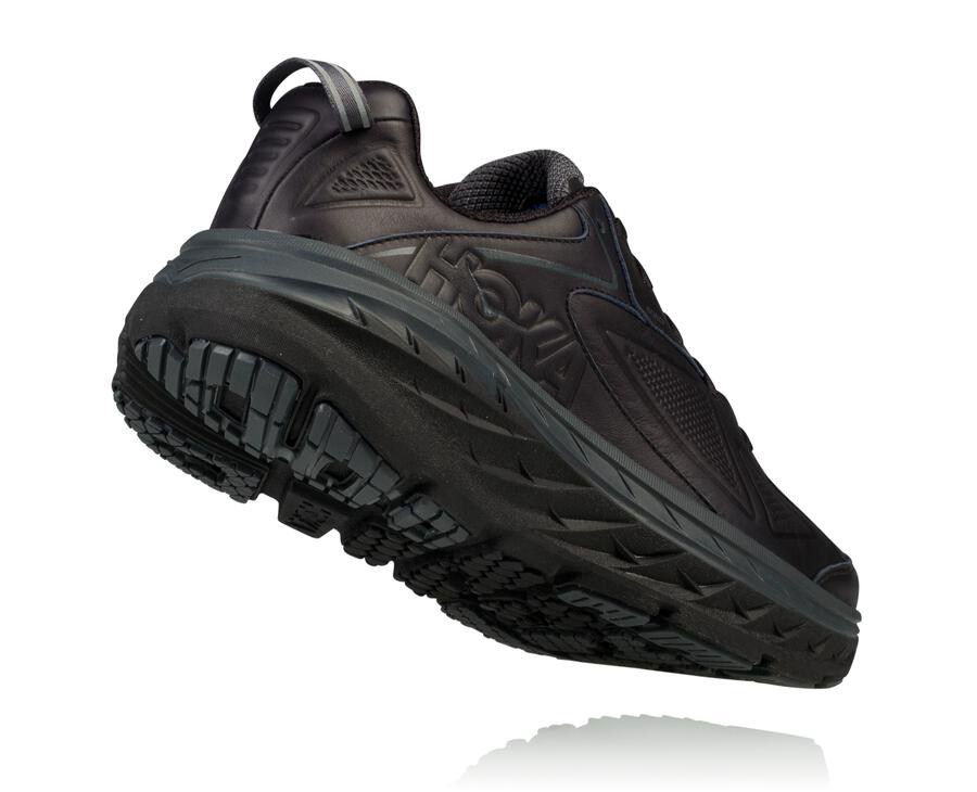 Hoka One One Running Shoes Mens Black - Bondi Leather - 70182RKHE